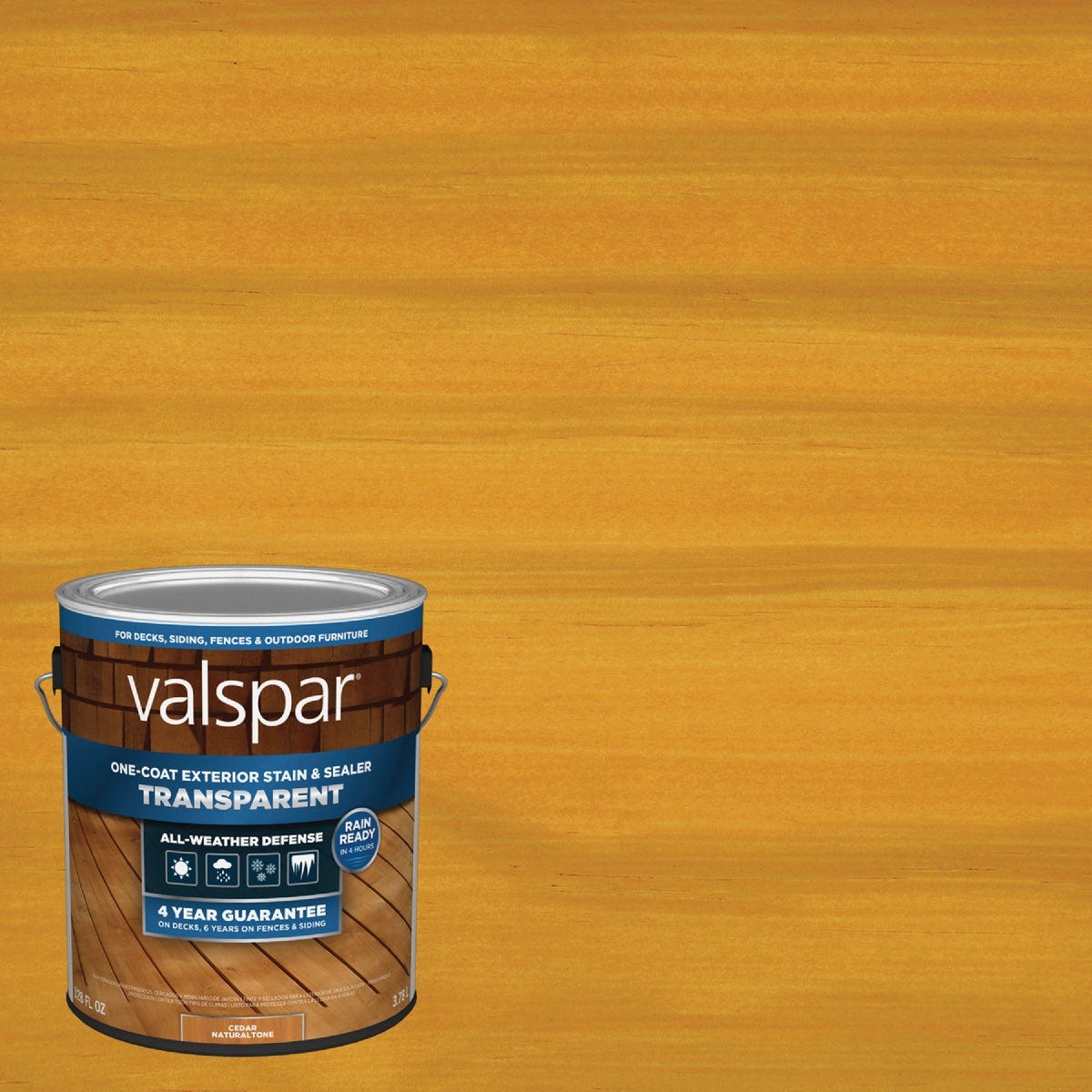 Valspar Transparent Deck Stain, Cedar Natural Tone, 1 Gal. - photo 7
