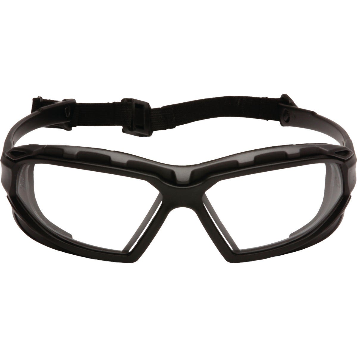 Pyramex Highlander Plus Black & Gray Frame Safety Glasses with Clear Anti-Fog Lenses Pyramex Highlander Plus Black & Gray Frame Safety Glasses with Clear Anti-Fog Lenses