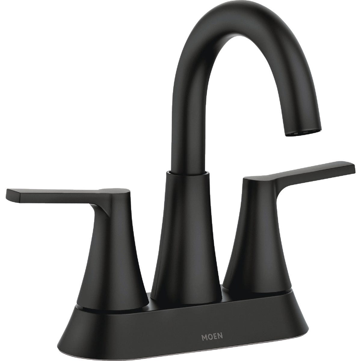 Moen Mikah 2-Handle High Arc Bathroom Faucet, Matte Black Moen Mikah 2-Handle High Arc Bathroom Faucet, Matte Black