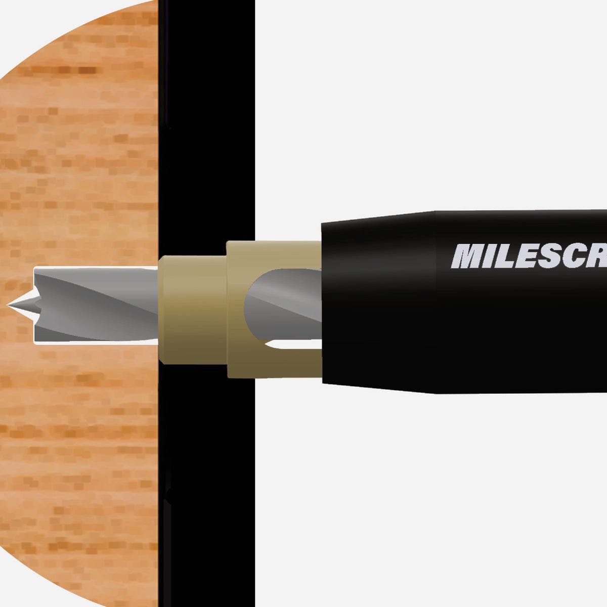 Milescraft 5mm ShelfPin Self-Centering Spring-Loaded Brad Point Drill Bit - photo 2