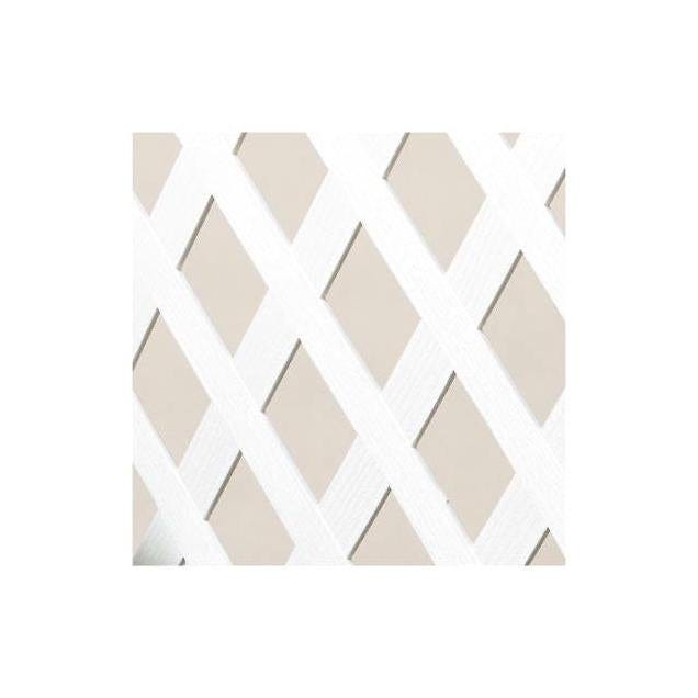 Grid Axcents 4 Ft. x 8 Ft. White Plastic Lattice Panel