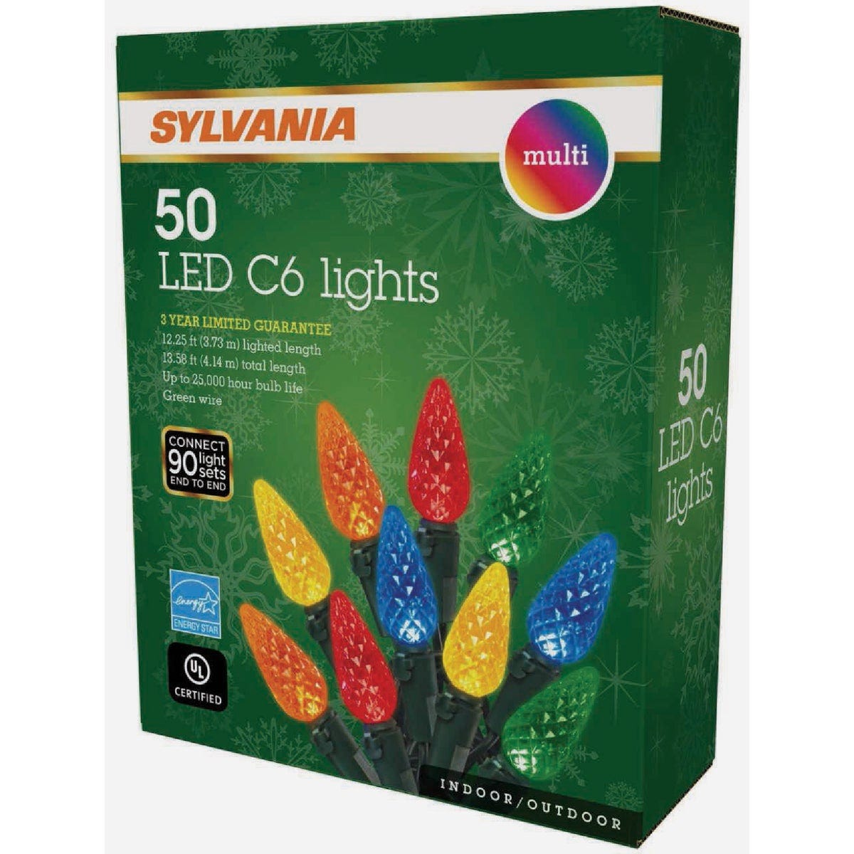 Sylvania Multi 50-Bulb C6 LED String Light Set-