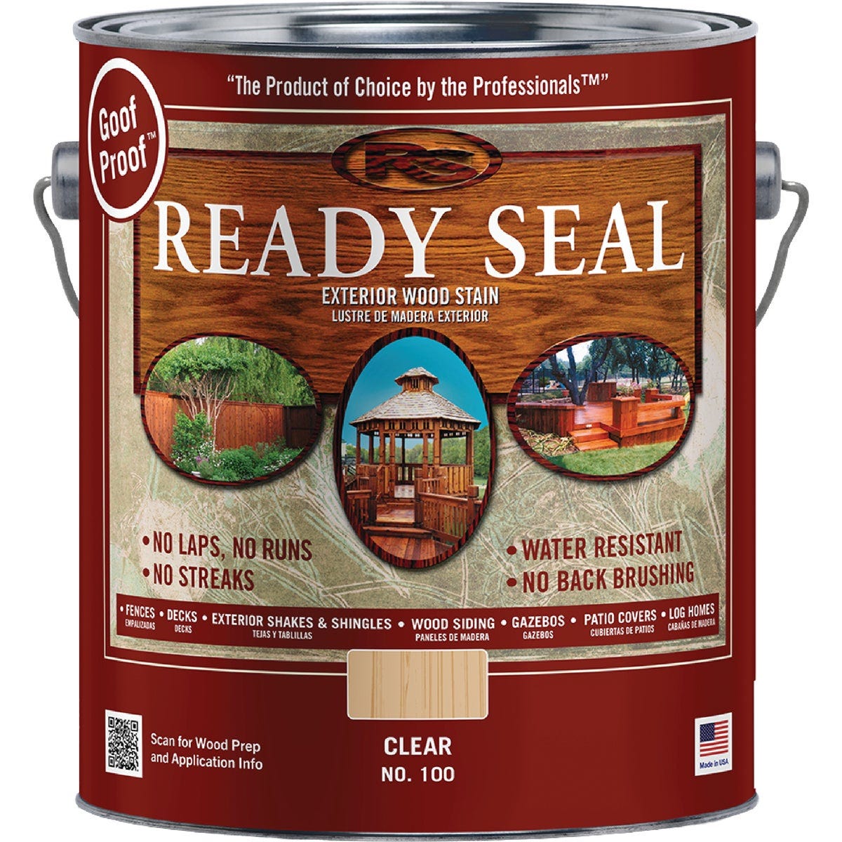 Ready Seal 100 Exterior Wood Stain and Sealer, Clear, 1 Gal. - photo 2