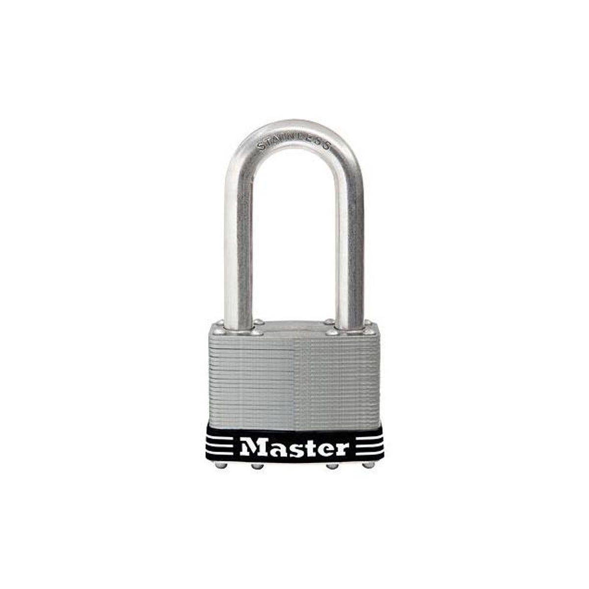 Master Lock 2.5 In. Stainless Steel Laminated Keyed Padlock with 2.5 In. Long Shackle