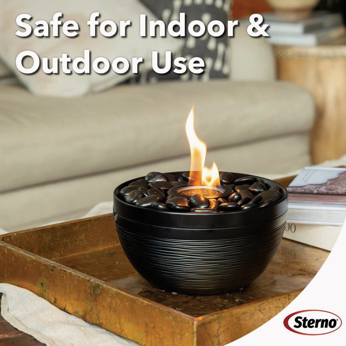 Sterno Medium Onyx with Black Lid Tabletop Fire Pit - photo 4 Sterno Medium Onyx with Black Lid Tabletop Fire Pit - photo 4