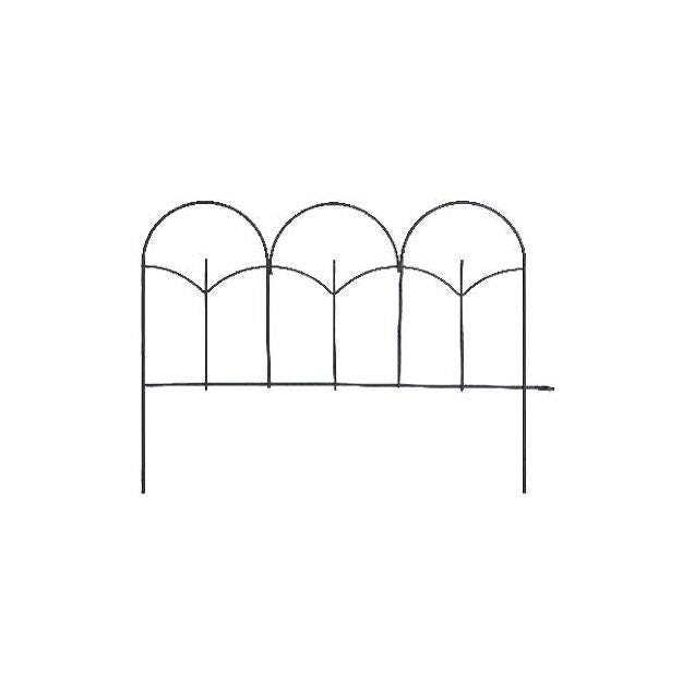 Panacea Products 14 In. x 18 In. Black Round-Top Garden Fence Panacea Products 14 In. x 18 In. Black Round-Top Garden Fence
