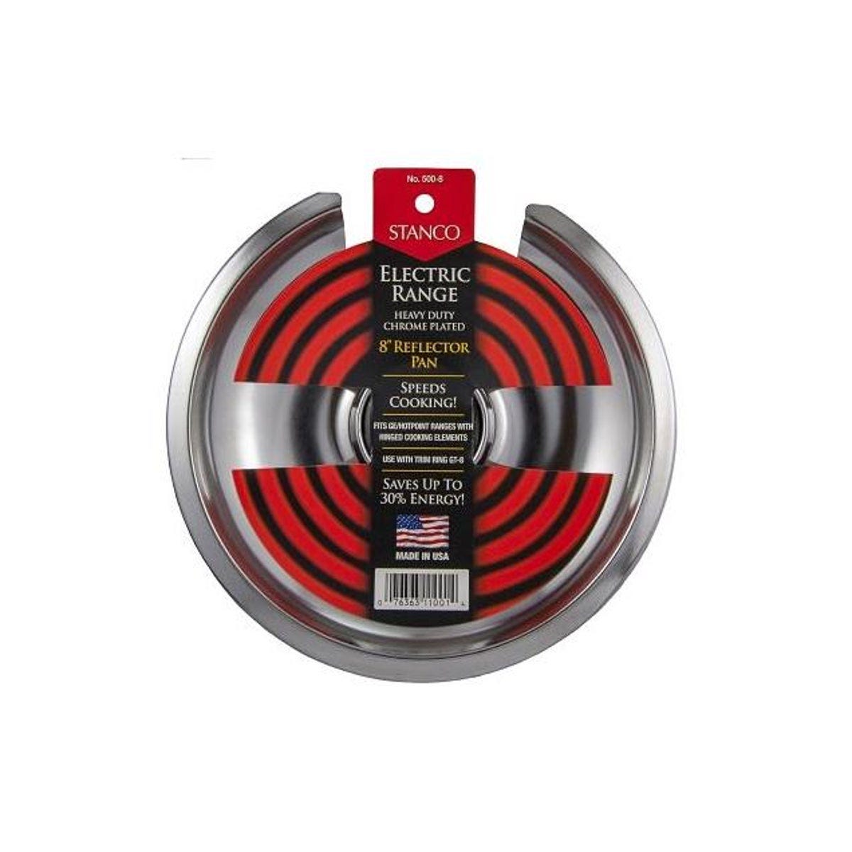 Stanco 8 In. Chrome Electric Range Reflector Pan