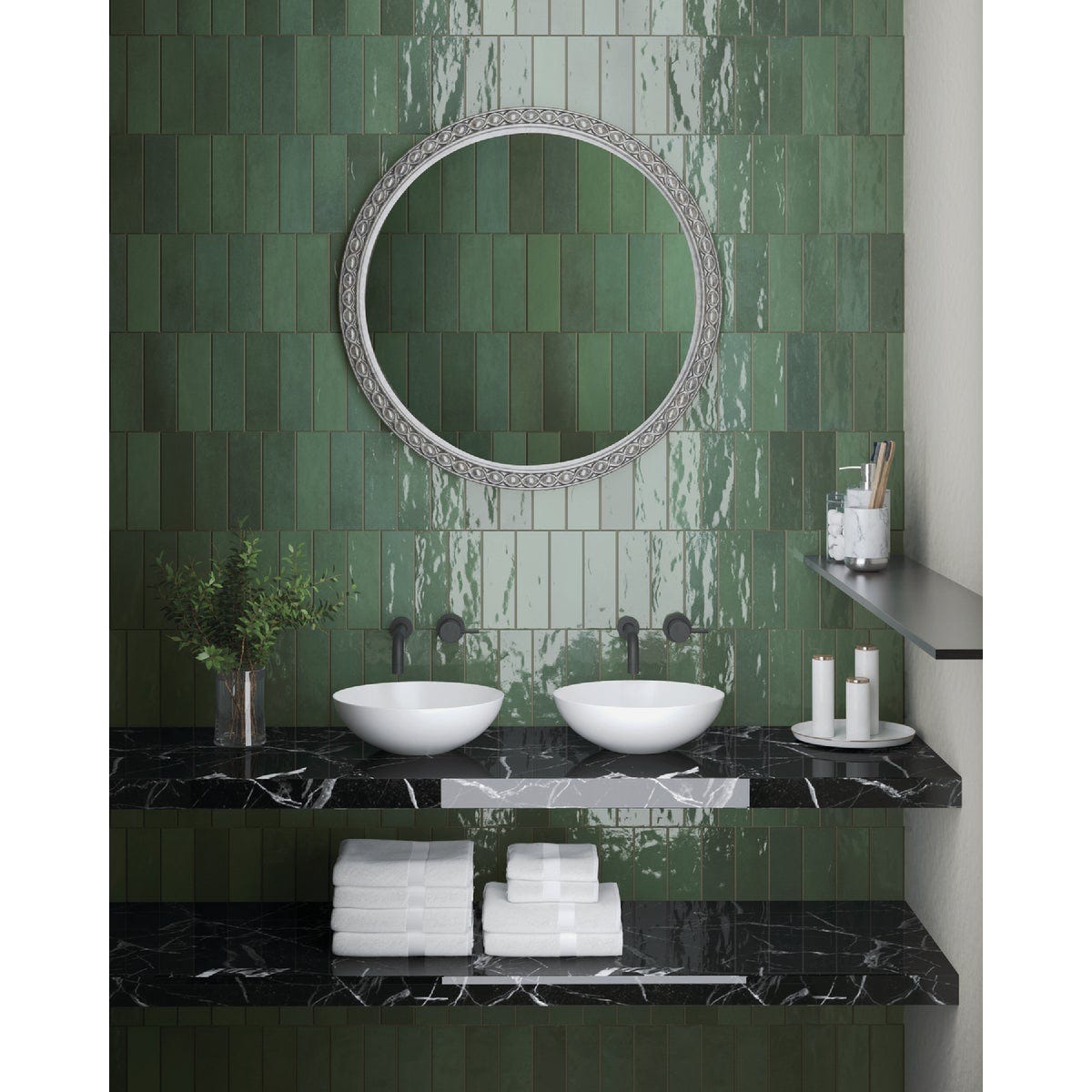 Emser Passion Verde 3 In. x 8 In. Glossy Porcelain Wall Tile (3.92 Sq. Ft. per Case)