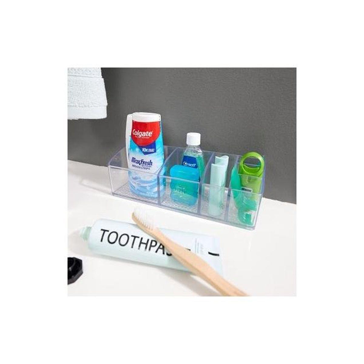 iDesign Med+ 9 In. x 3 In. x 2 In. Clear Divided Vanity Organizer - photo 3 iDesign Med+ 9 In. x 3 In. x 2 In. Clear Divided Vanity Organizer - photo 3