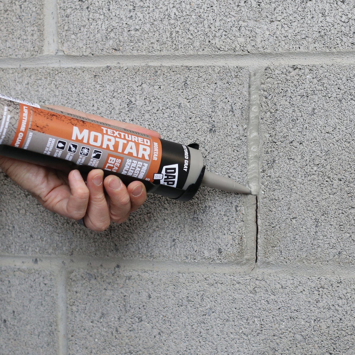 DAP Textured Mortar 10.1 Oz. Gray Premium Elastomeric Filler & Sealant - photo 5