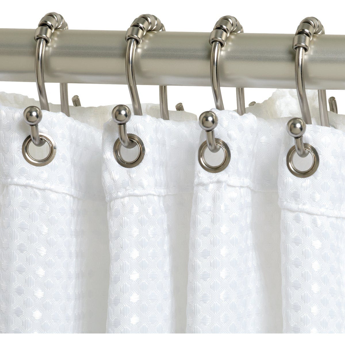 Zenna Home Rustproof Chrome Double Roller Shower Curtain Hooks (12-Count) - photo 3 Zenna Home Rustproof Chrome Double Roller Shower Curtain Hooks (12-Count) - photo 3