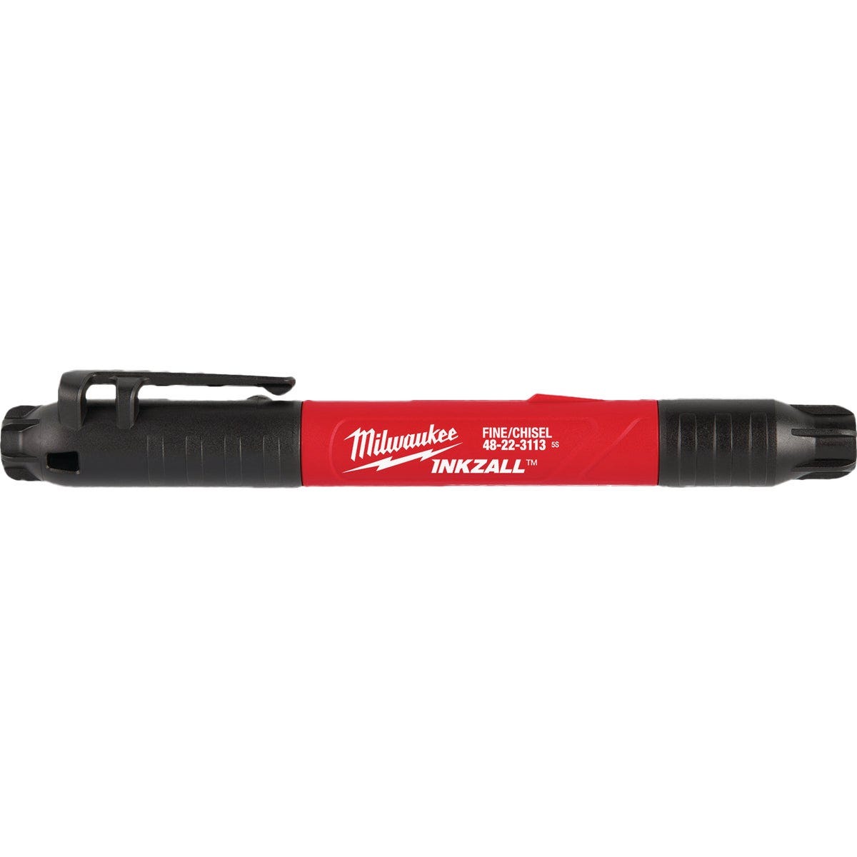 Milwaukee INKZALL Double-Sided Black Fine Point & Chisel Tip Jobsite Marker