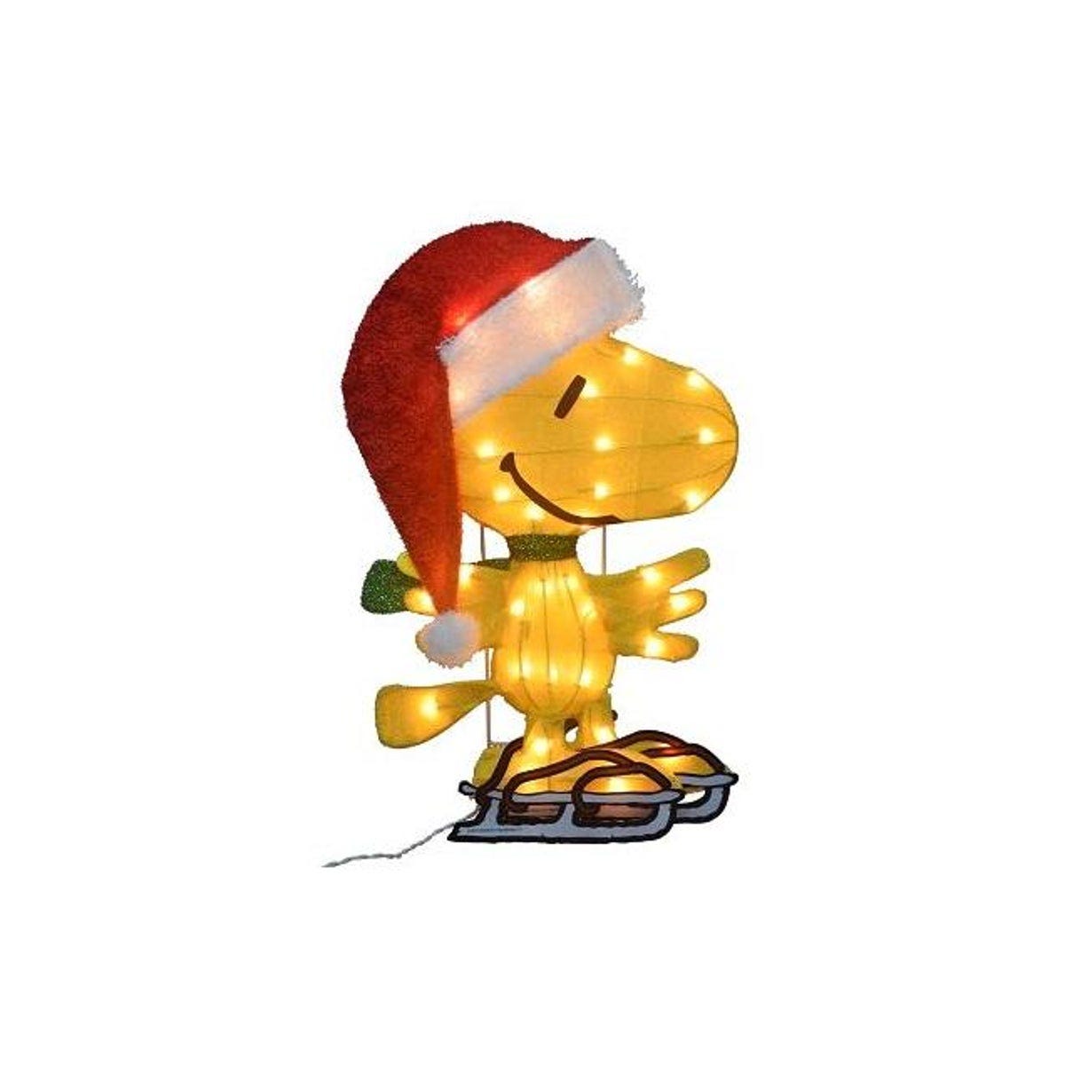 Product Works 20 In. Peanuts Skating Woodstock 2D Christmas Lighted Decoration