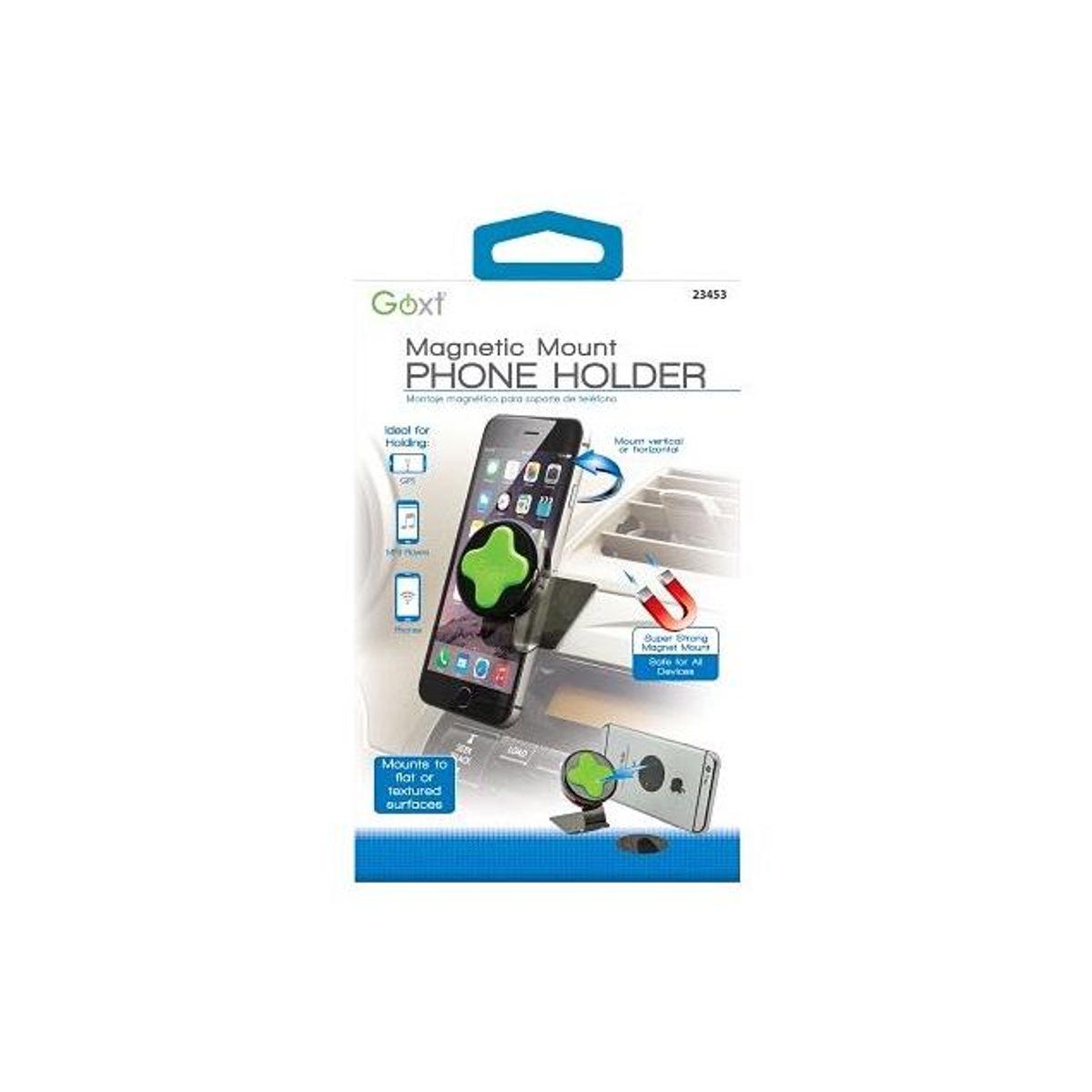 GoXT Black/Green Magnetic Dash Mount Phone Holder