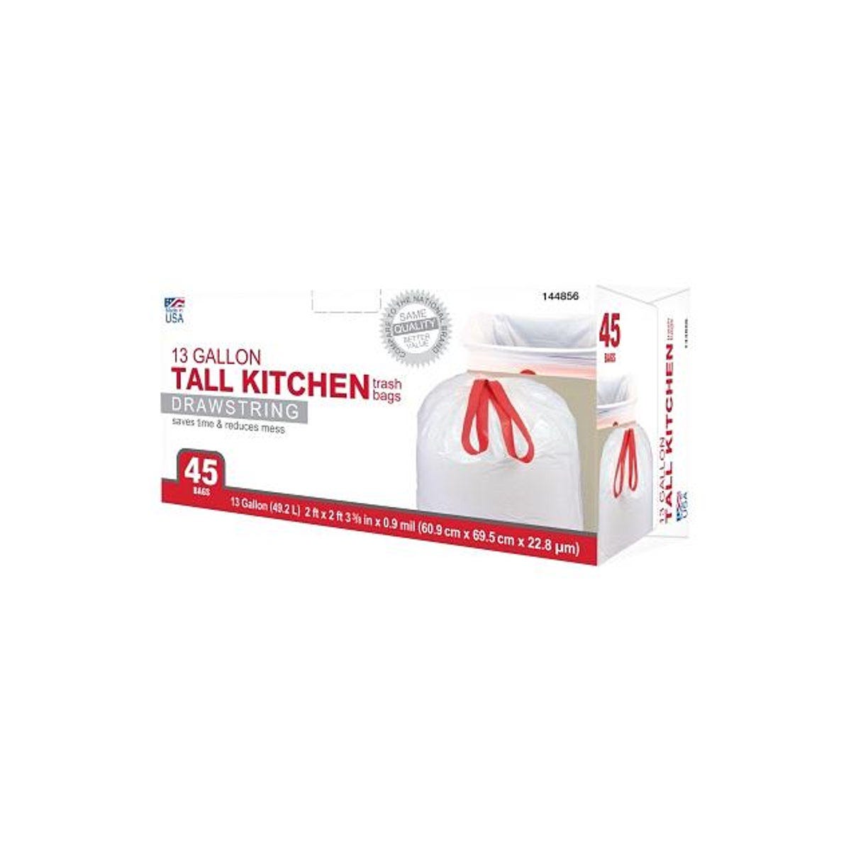 True Value 13 Gal. Drawstring Kitchen Trash Bags (45-Ct.)
