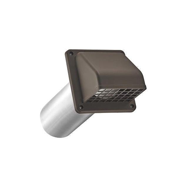 Lambro 4 In. Brown Plastic Exhaust Wall Hood Vent