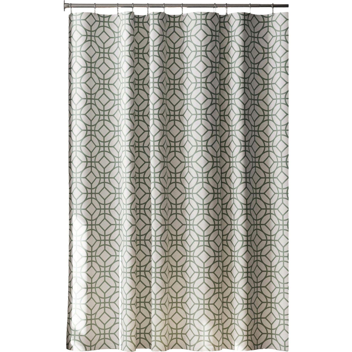 Zenna Home 70 In. x 72 In. Quinn Geometric Sage Green Decorative Fabric Shower Curtain - photo 2 Zenna Home 70 In. x 72 In. Quinn Geometric Sage Green Decorative Fabric Shower Curtain - photo 2