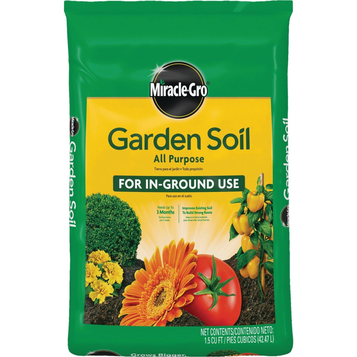 Miracle-Gro 1.5 Cu. Ft. All Purpose Garden Soil for In-Ground Use Miracle-Gro 1.5 Cu. Ft. All Purpose Garden Soil for In-Ground Use