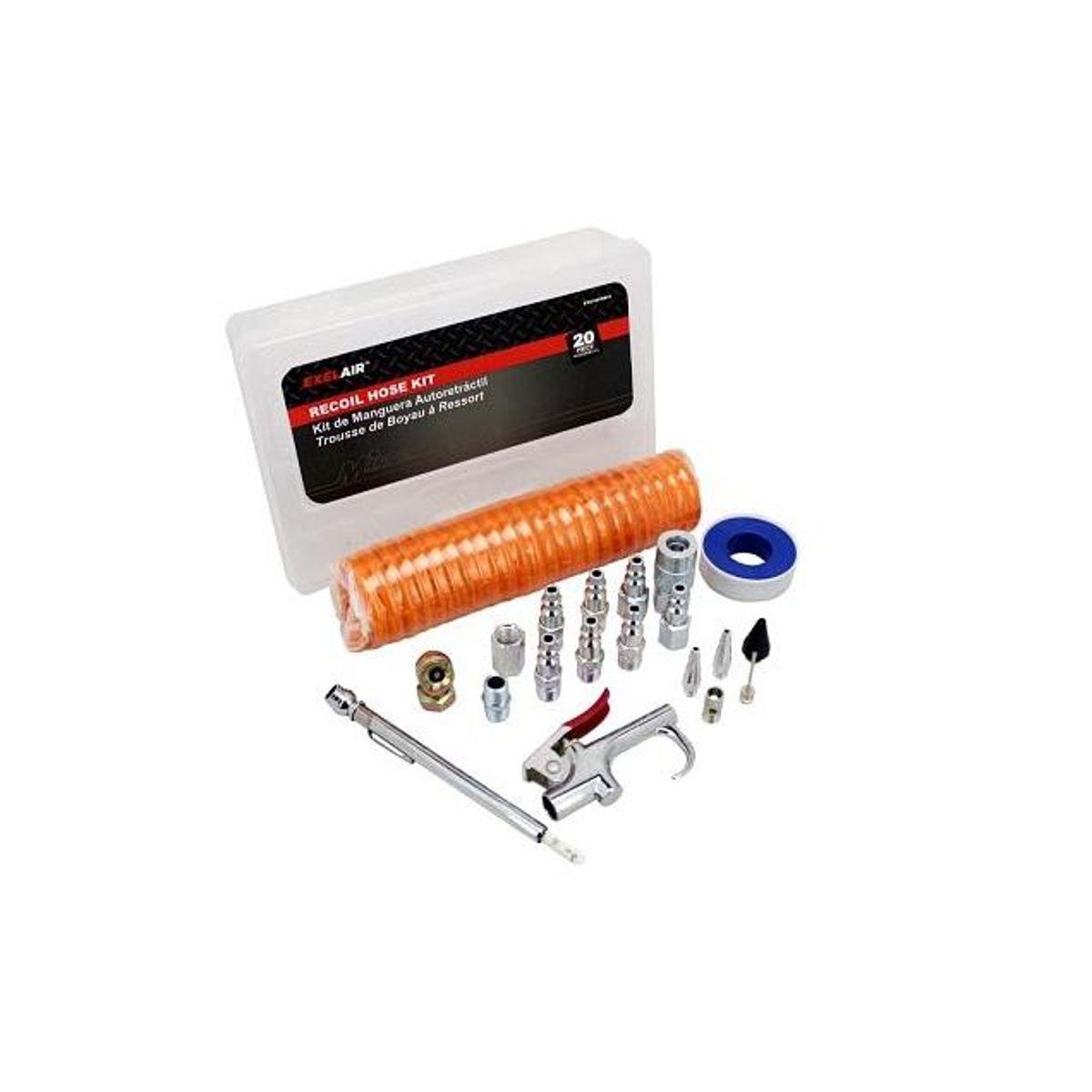 Milton Compressor Recoil Hose & Air Accessory Kit (20-Piece) Milton Compressor Recoil Hose & Air Accessory Kit (20-Piece)
