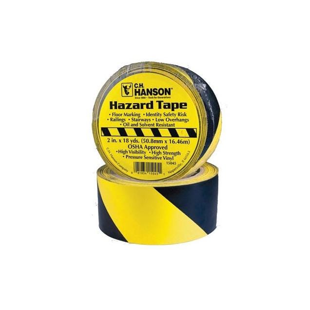 C.H. Hanson 2 In. x 54 Ft. Yellow/Black Adhesive Back Floor Tape C.H. Hanson 2 In. x 54 Ft. Yellow/Black Adhesive Back Floor Tape