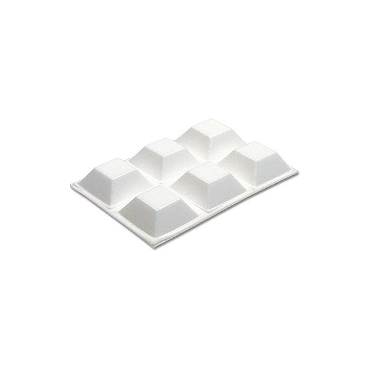 TruGuard 3/4 In. Self-Adhesive White Square Vinyl Bumpers (6-Pack)