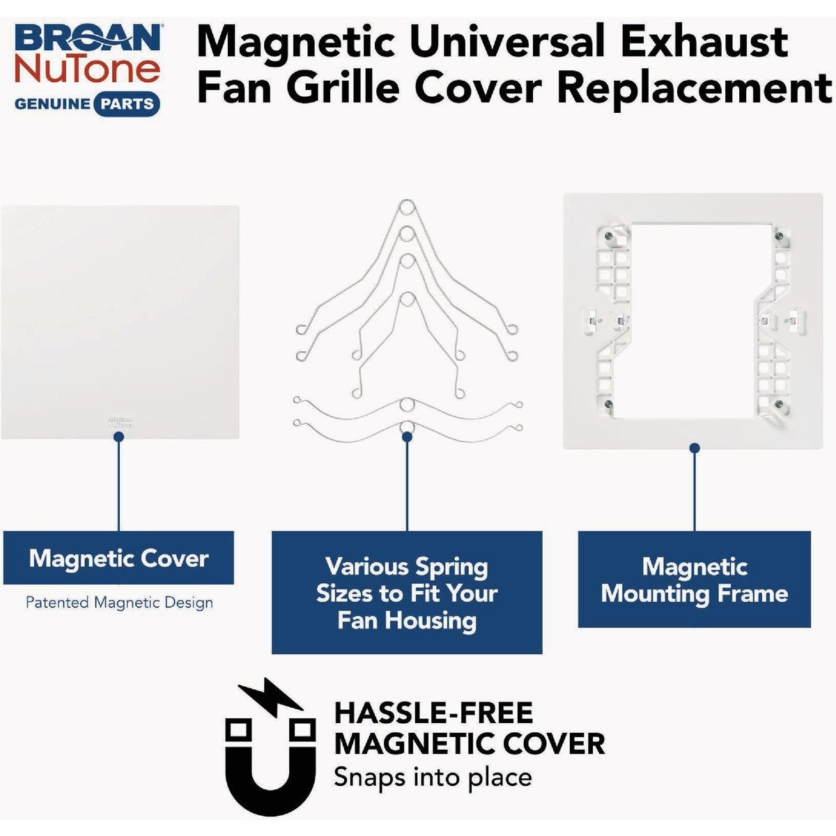 Broan-NuTone CleanCover 13 In. x 13 In. Magnetic Universal Bath Exhaust Fan Grille - photo 6
