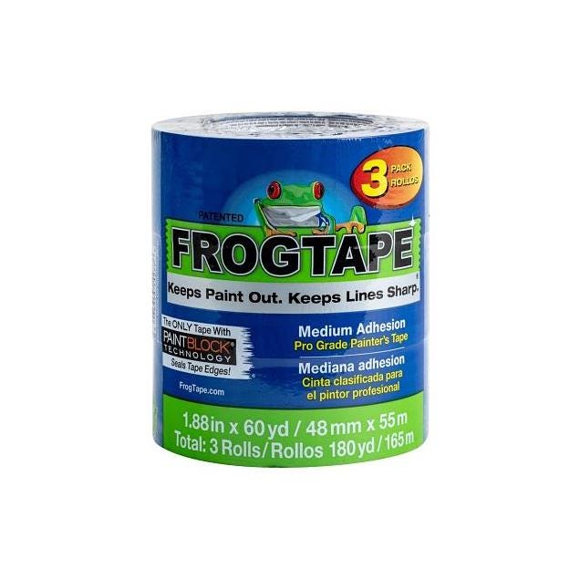 FrogTape 1.88 In. x 60 Yd. Pro Grade Painter's Masking Tape (3-Pack) FrogTape 1.88 In. x 60 Yd. Pro Grade Painter's Masking Tape (3-Pack)