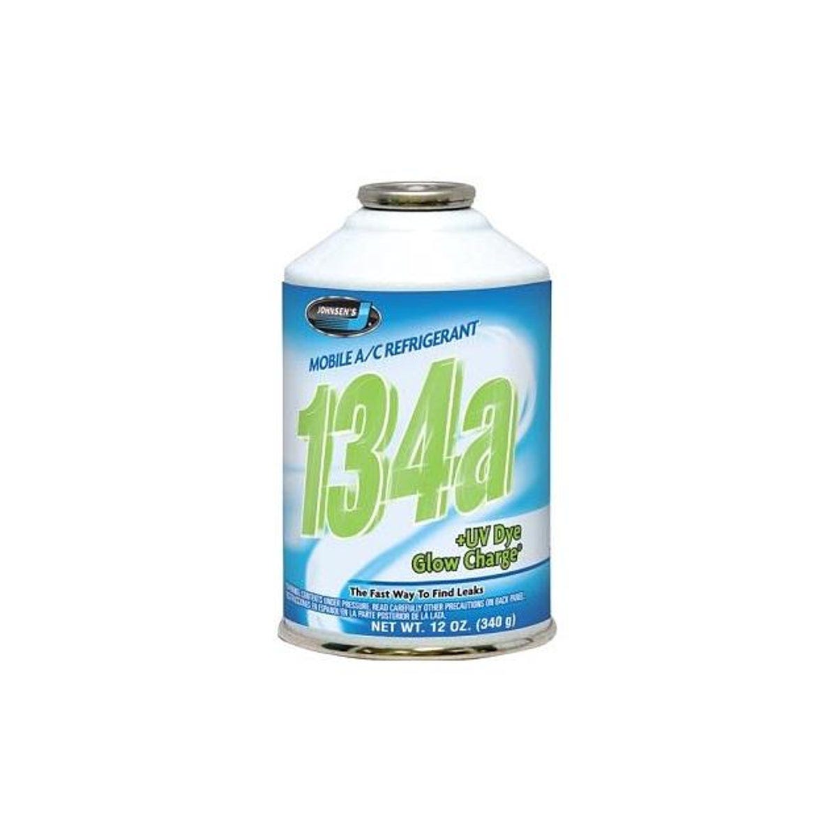 Johnsens 12 Oz. R134a Auto A/C Refrigerant With UV Dye Johnsens 12 Oz. R134a Auto A/C Refrigerant With UV Dye