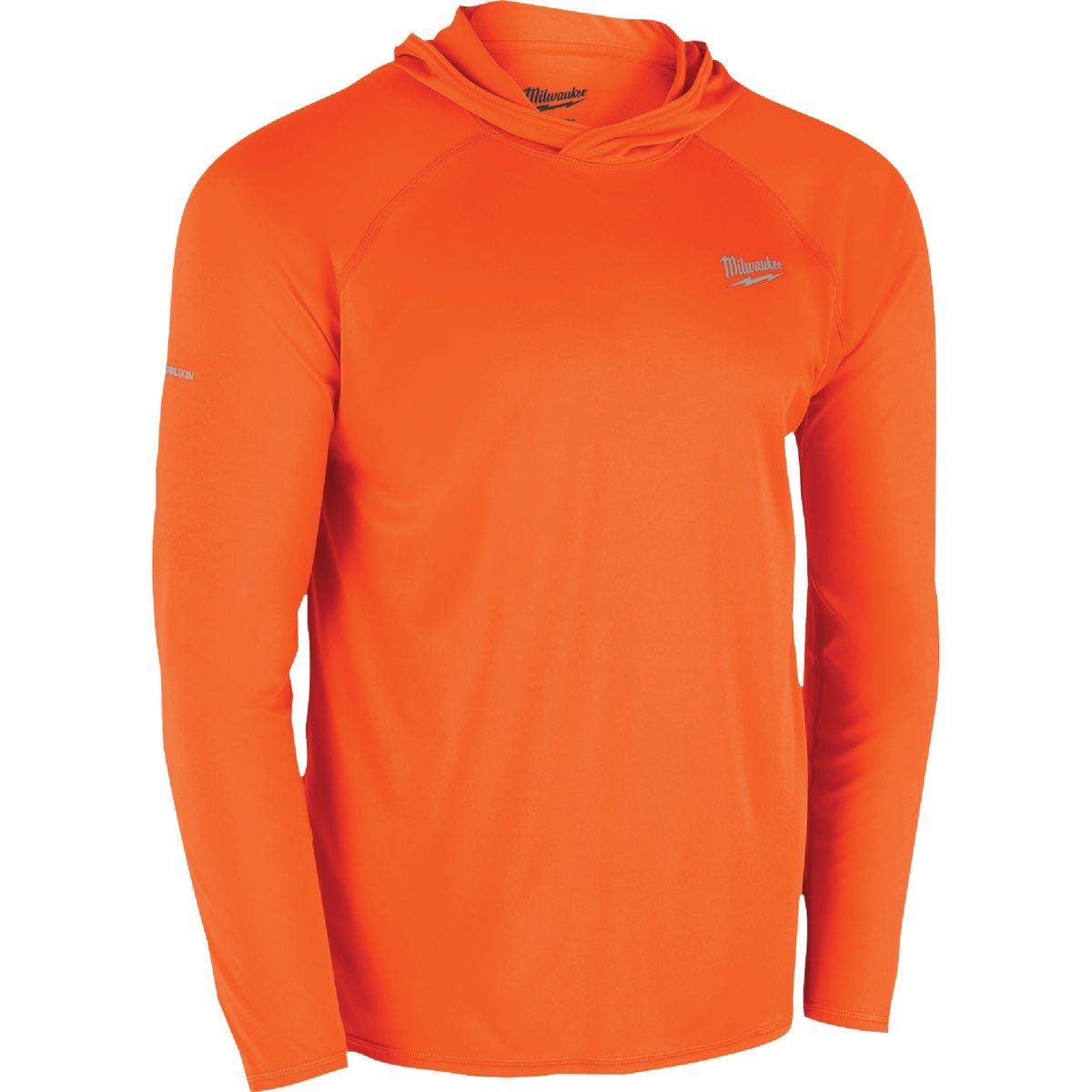 Milwaukee WORKSKIN Men's Large Orange Hooded Sun Shirt