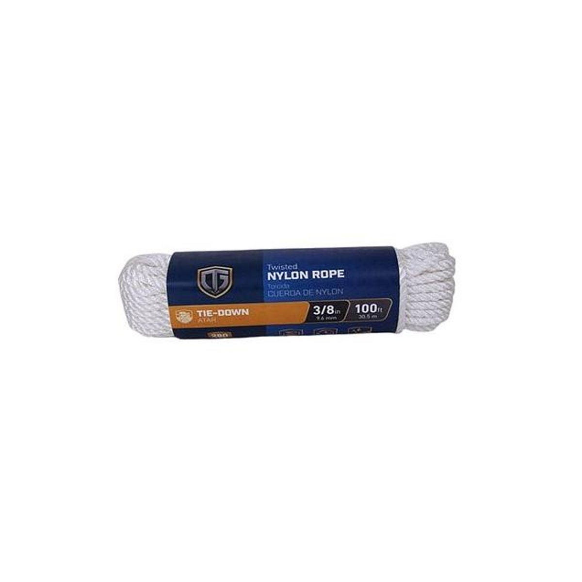 Richelieu 3/8 In. x 100 Ft. White Twisted Nylon Rope Richelieu 3/8 In. x 100 Ft. White Twisted Nylon Rope