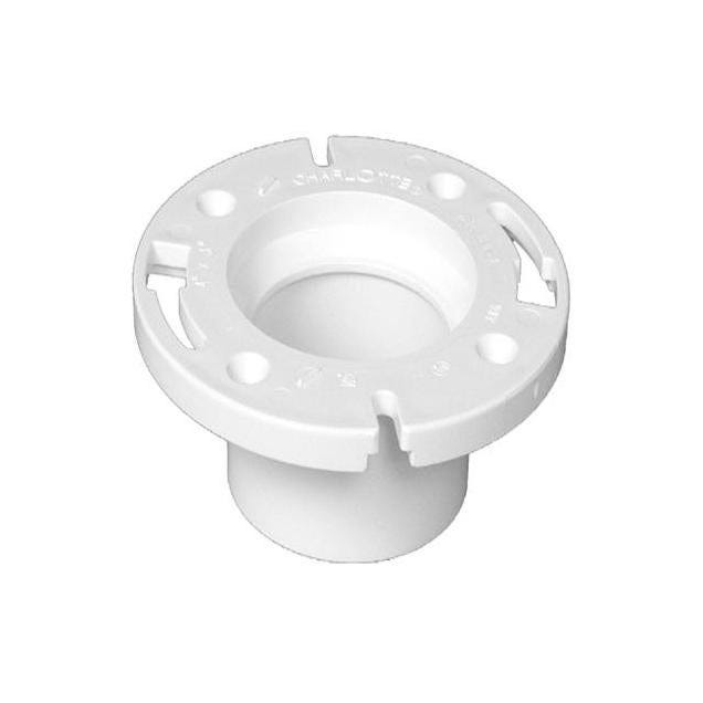 Charlotte Pipe 4 In. x 4 In. Schedule 40 DWV PVC Closet Flange