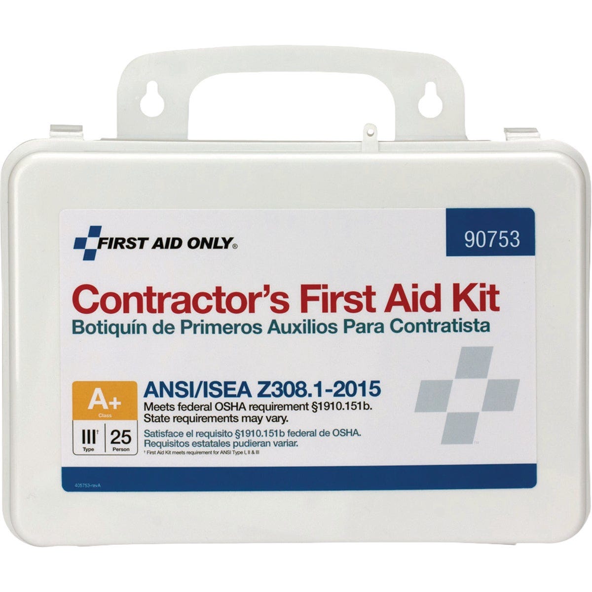 First Aid Only 25-Person Contractor First Aid Kit with Plastic Case (126-Piece) First Aid Only 25-Person Contractor First Aid Kit with Plastic Case (126-Piece)