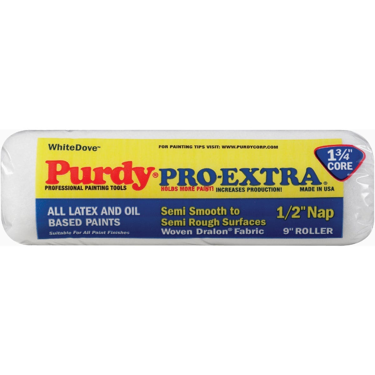 Purdy White Dove Pro-Extra Roller Cover, 9 In. x 1/2 In.