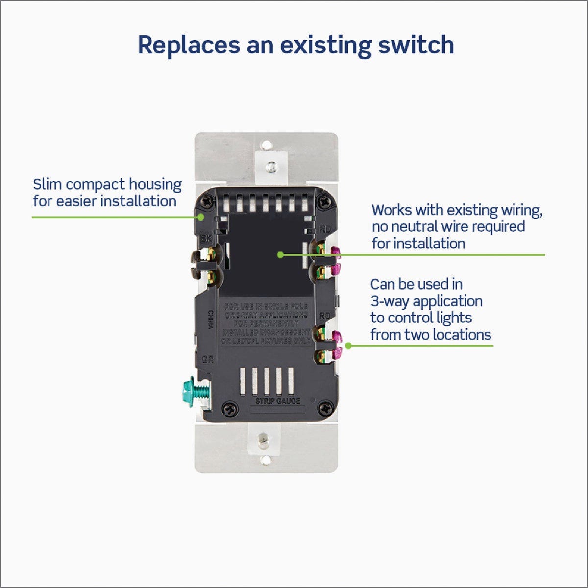 Leviton Decora Incandescent/Halogen/LED White Antimicrobial Treated Rocker Slide Dimmer - photo 4 Leviton Decora Incandescent/Halogen/LED White Antimicrobial Treated Rocker Slide Dimmer - photo 4