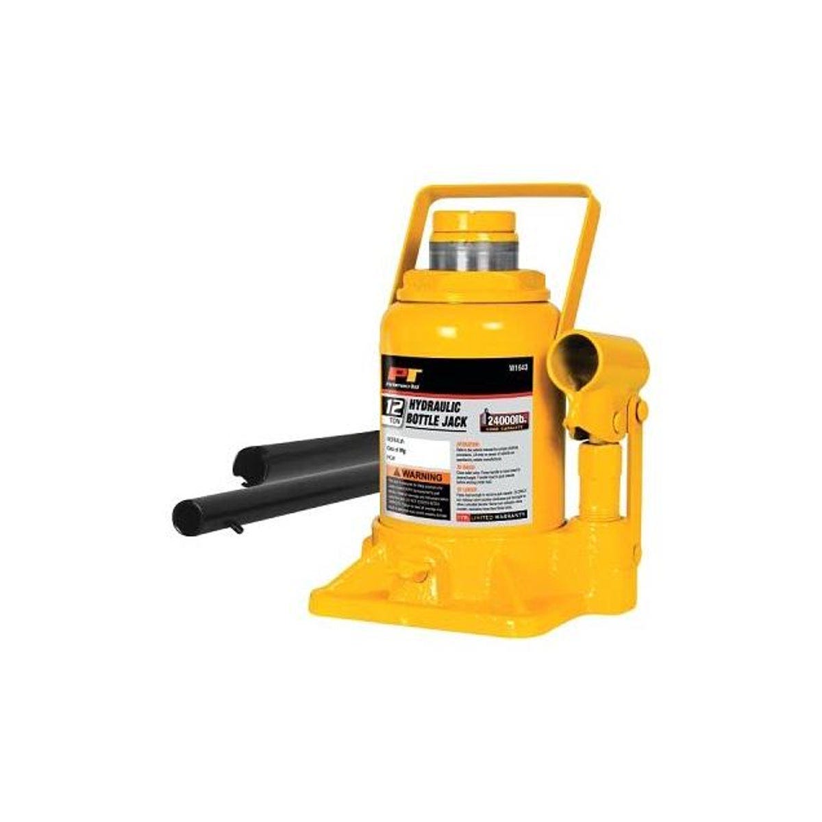 Performance Tool 12-Ton Shorty Hydraulic Bottle Jack Performance Tool 12-Ton Shorty Hydraulic Bottle Jack