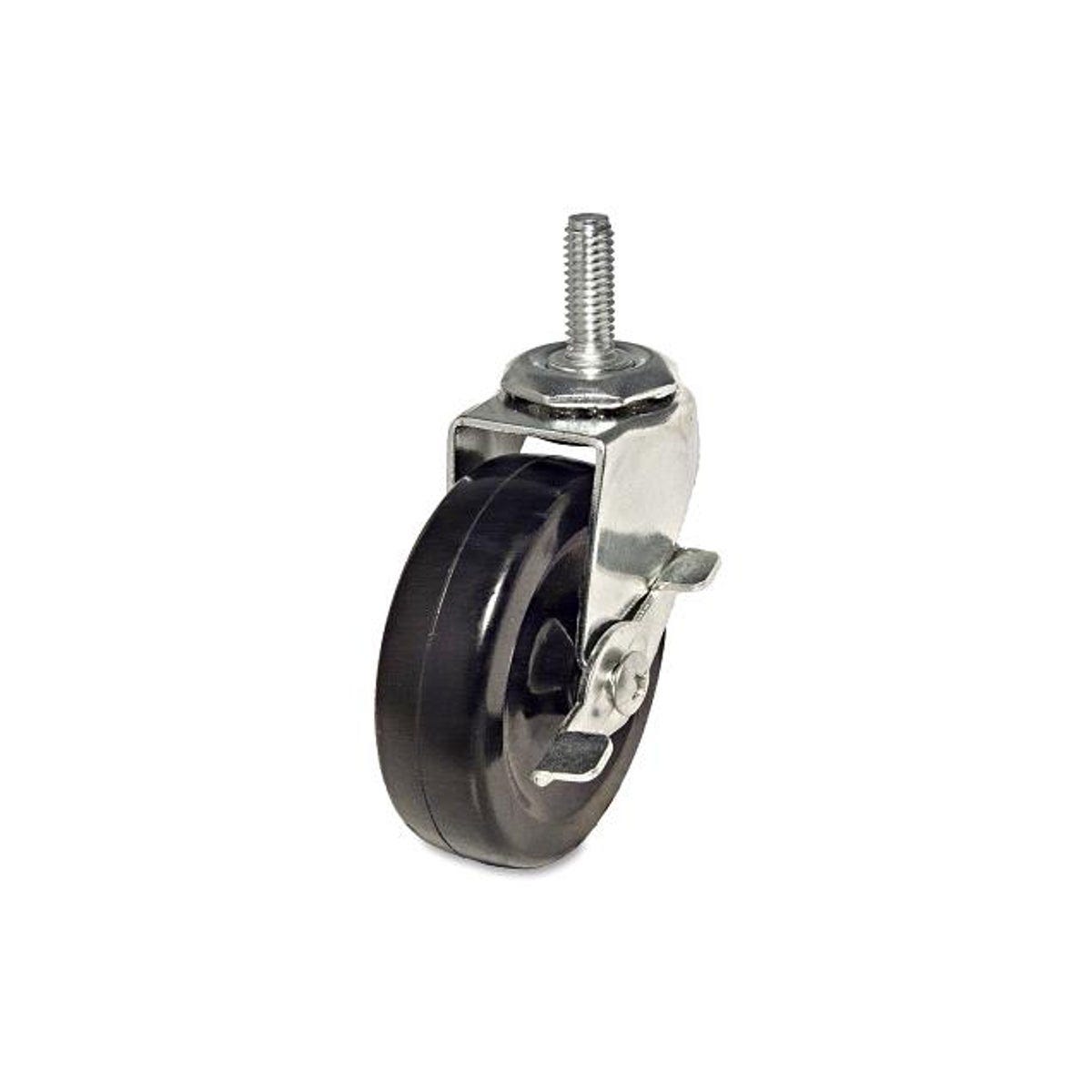 TruGuard 3 In. Black Caster Wheel with Brake