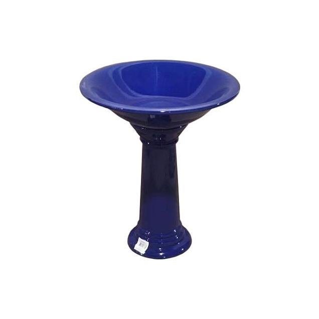 Trendspot 4-Pack 24 In. White and Cobalt Blue Ceramic Classic Birdbaths - photo 3 Trendspot 4-Pack 24 In. White and Cobalt Blue Ceramic Classic Birdbaths - photo 3