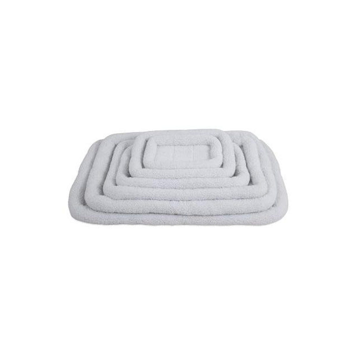 SnooZZy 23 In. x 16 In. White Faux Sheepskin Kennel Mat Bolster SnooZZy 23 In. x 16 In. White Faux Sheepskin Kennel Mat Bolster