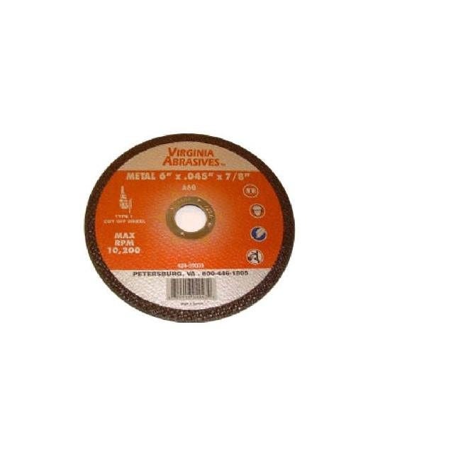 Virginia Abrasives 6 In. x .045 In. x 7/8 In. Ultra Thin Grinder Cutting Wheel