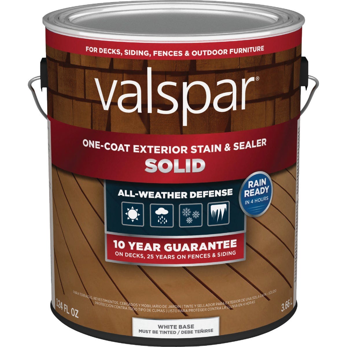 Valspar Solid Deck Stain, White Tint Base, 1 Gal. - photo 2 Valspar Solid Deck Stain, White Tint Base, 1 Gal. - photo 2