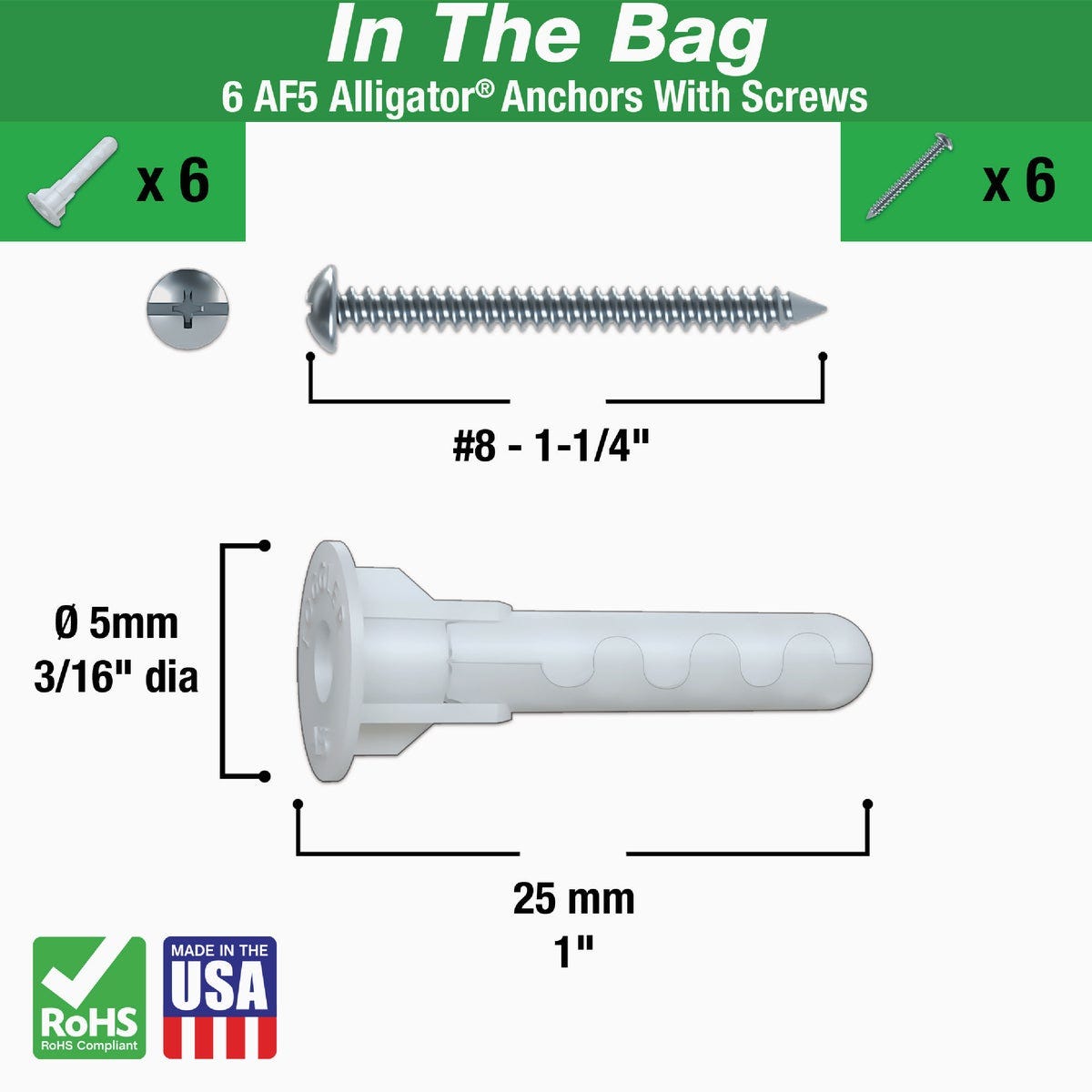 Toggler Alligator #8 x 1-1/4 In. Concrete & Drywall Anchors (6-Count) - photo 3 Toggler Alligator #8 x 1-1/4 In. Concrete & Drywall Anchors (6-Count) - photo 3