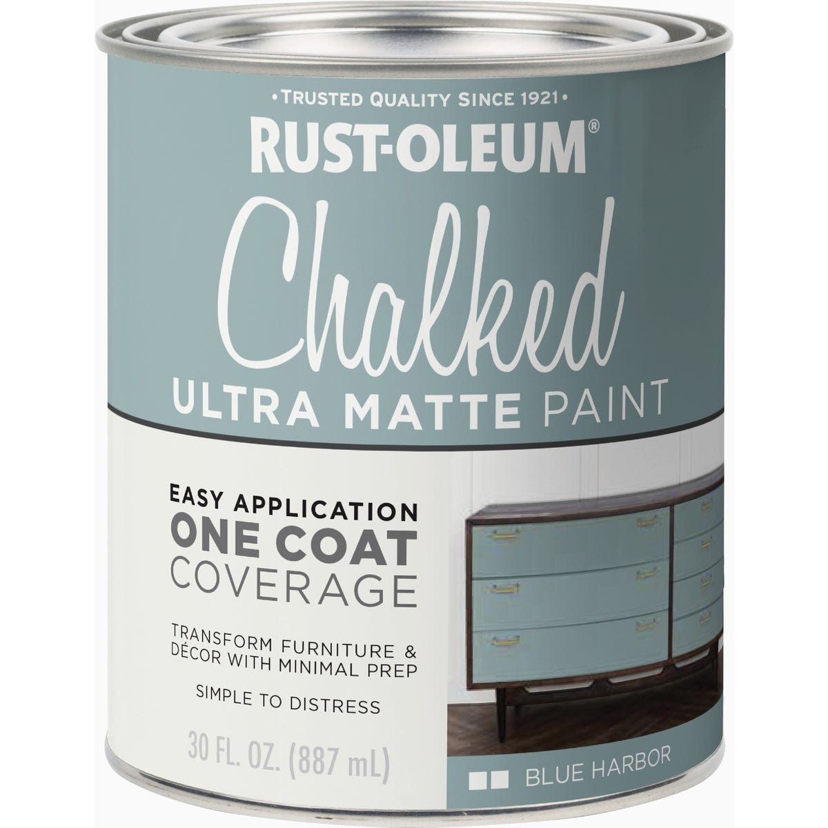 Rust-Oleum Chalked Harbor Blue Ultra Matte 30 Oz. Chalk Paint - photo 6