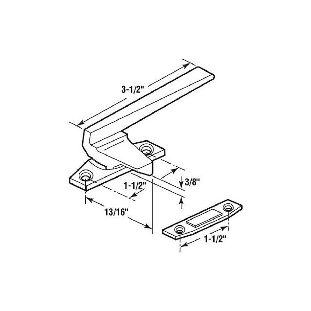 Prime-Line Bronze Right-Hand Casement Locking Handle with Offset Base (2-Pack) - photo 2 Prime-Line Bronze Right-Hand Casement Locking Handle with Offset Base (2-Pack) - photo 2