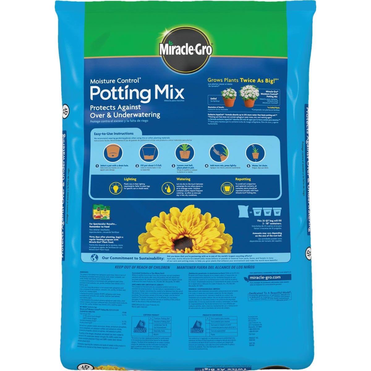Miracle-Gro Moisture Control 25 Qt. Potting Mix - photo 2 Miracle-Gro Moisture Control 25 Qt. Potting Mix - photo 2
