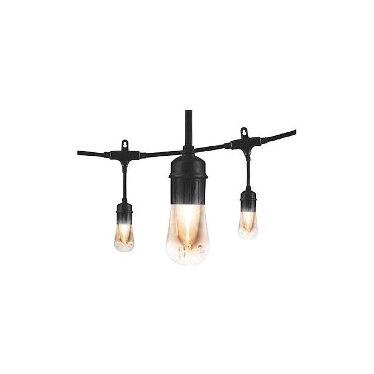 Enbrighten Clear 24-Light Vintage LED Cafe Light Set, 48 Ft.