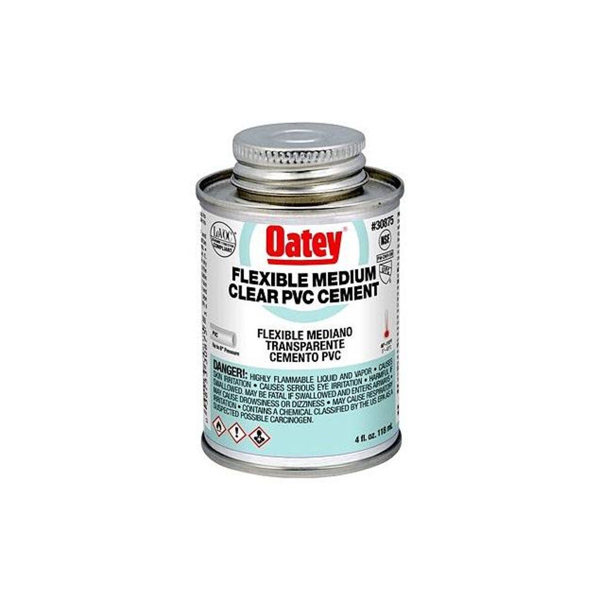 Oatey 4 Oz. Clear PVC Pipe Pipe Cement