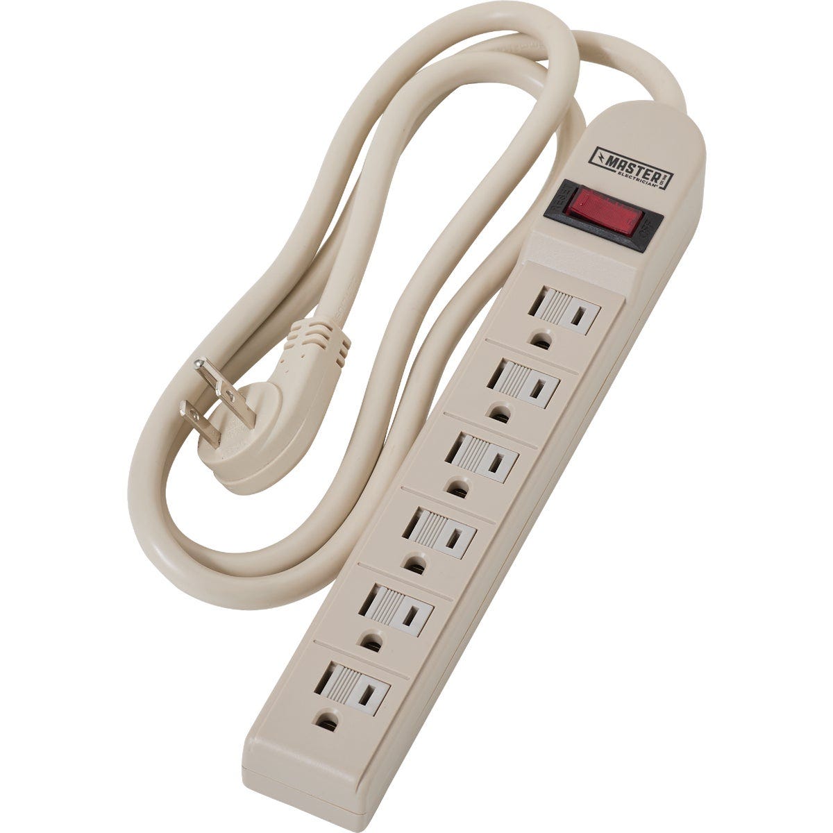 Do it Best 6-Outlet 450J Tan Power Surge Strip with 4 Ft. Cord - photo 2