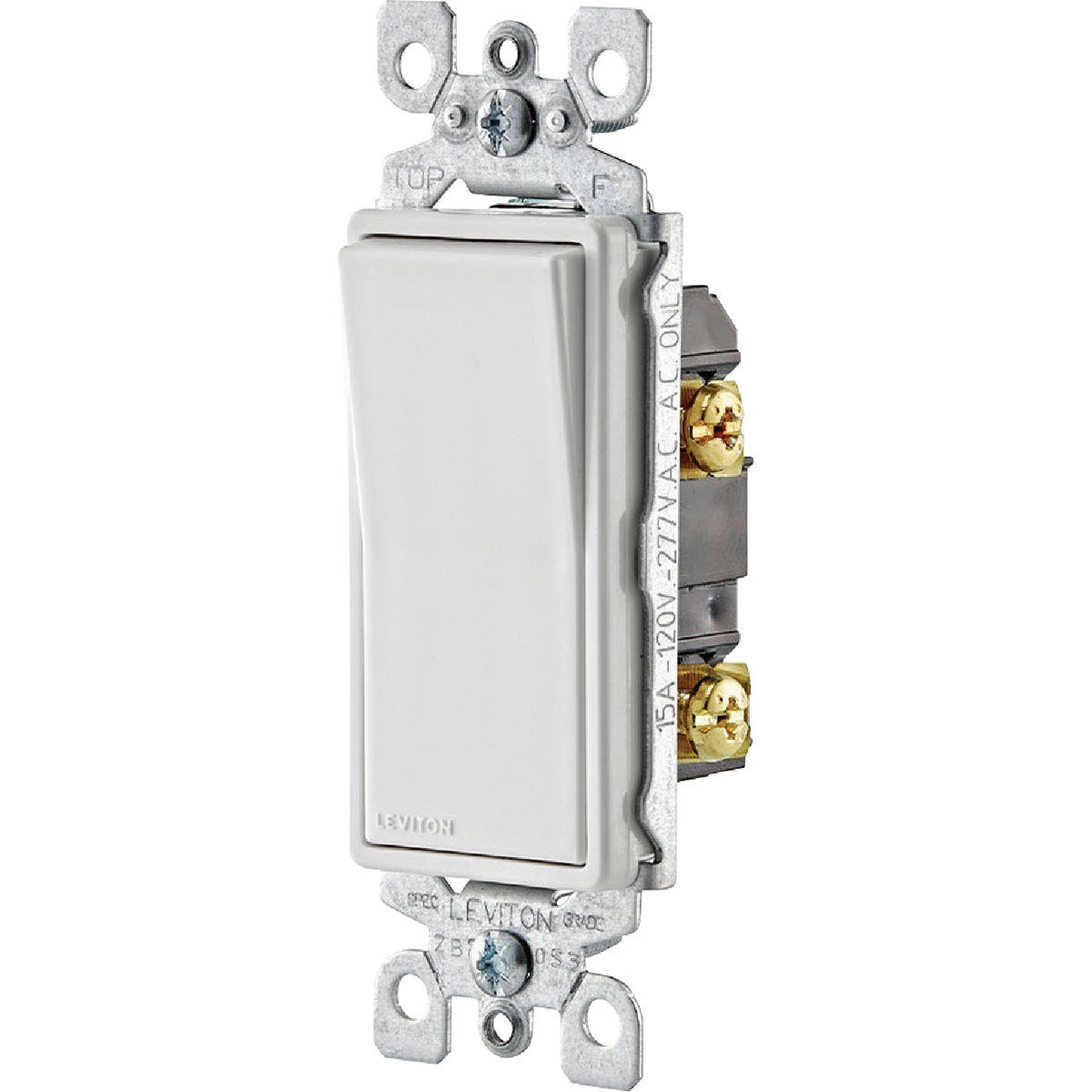 Leviton Decora Residential Grade 15 Amp Rocker Single Pole Switch, (White, (10-Pack) - photo 3