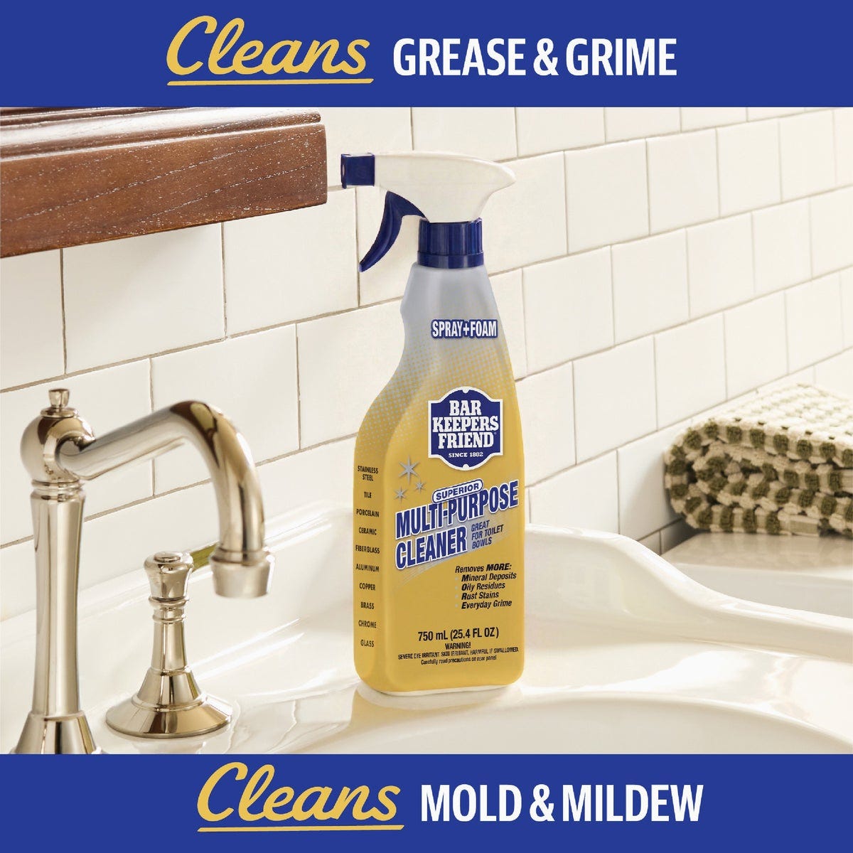 Bar Keepers Friend 25.4 Oz. Spray and Foam Multi-Purpose Cleaner - photo 7