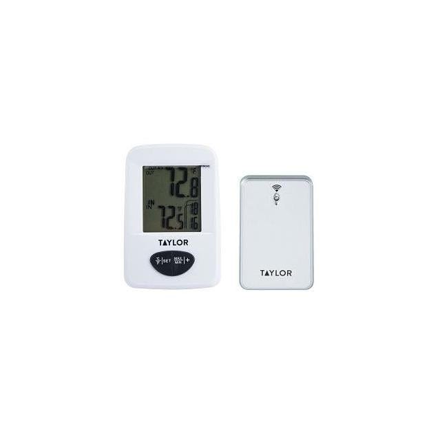 Taylor White Indoor/Outdoor Digital Wireless Weather Station Clock/Thermometer Taylor White Indoor/Outdoor Digital Wireless Weather Station Clock/Thermometer